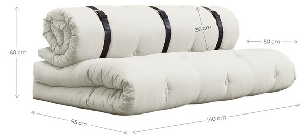 Sofa rozkładana ze skórzanym paskiem Karup Design Buckle Up Grey