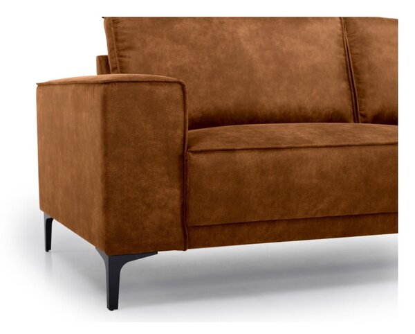 Koniakowa sofa z imitacji skóry 224 cm Copenhagen – Scandic