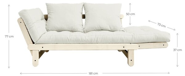 Sofa rozkładana Karup Design Beat Natural Clear/Beige