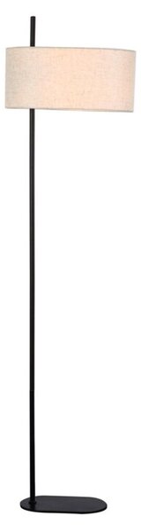 Lampa stojąca podłogowa skandynawska czarna z beżowym abażurem do salonu sypialni 1xE27 40W NARMIN Rabalux