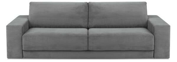 Szara sztruksowa sofa rozkładana Milo Casa Donatella