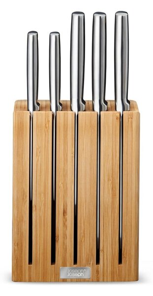 Zestaw noży ze stojakiem ze stali nierdzewnej 5 szt. Elevate Bamboo – Joseph Joseph