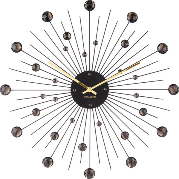 Zegar ścienny Sunburst XL czarny