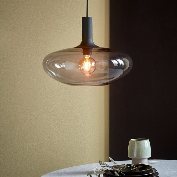 Lampa Wisząca Nordlux, Alton 35, ściemnialny, szary, salon, szkło, nowoczesny