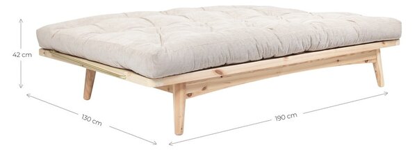 Sofa rozkładana ze sztruksową tapicerką Karup Design Folk Raw/Charcoal