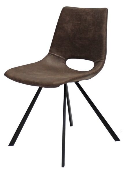 Jasnobrązowe krzesło z czarnymi nogami Canett Coronas