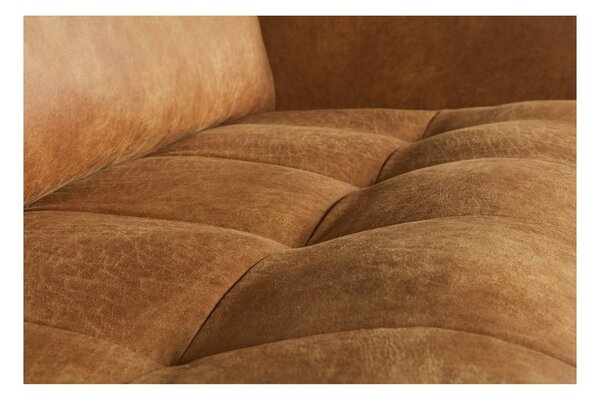Brązowa sofa z imitacji skóry 277 cm Rodeo – WOOOD