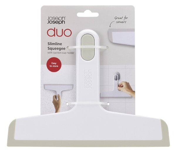 Biała ściągaczka z uchwytem 24 cm Duo – Joseph Joseph