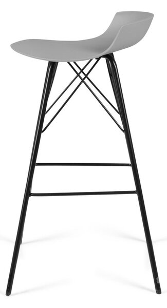 Szare hokery zestaw 2 szt. (wysokość siedziska 71 cm) Tori – Tenzo