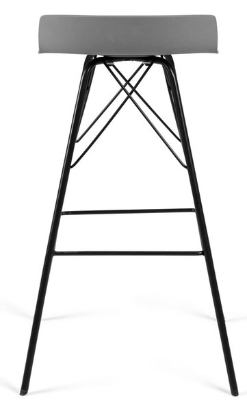 Szare hokery zestaw 2 szt. (wysokość siedziska 71 cm) Tori – Tenzo