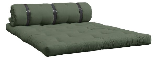 Sofa rozkładana z zielonym obiciem Karup Design Buckle Up Green