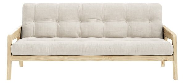 Sofa rozkładana ze sztruksową tapicerką Karup Design Grab Raw/Natural