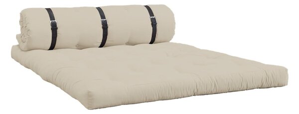 Sofa rozkładana ze skórzanym paskiem Karup Design Buckle Up Beige