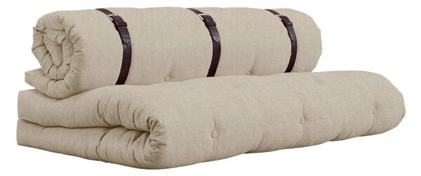 Sofa rozkładana z beżowym obiciem Karup Design Buckle Up Linen