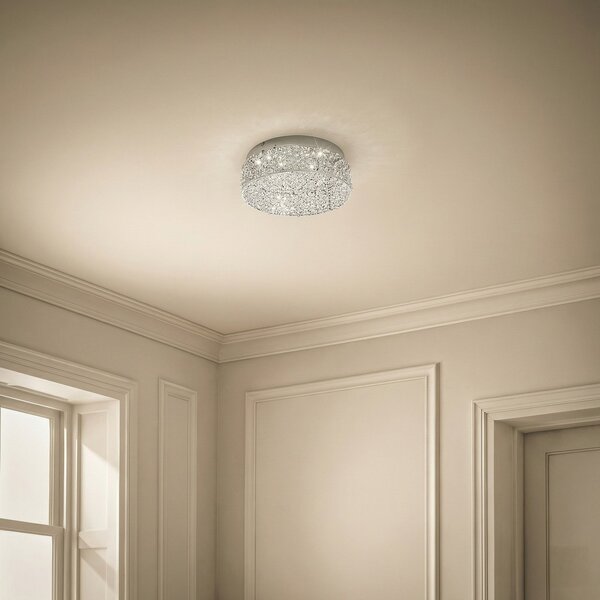 Lampa Sufitowa Lucande, Felias, metaliczny, sypialnia, szkło, nowoczesny