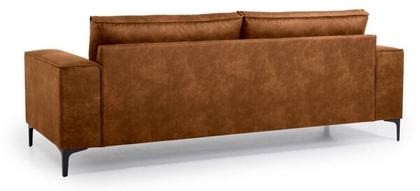 Koniakowa sofa z imitacji skóry 224 cm Copenhagen – Scandic