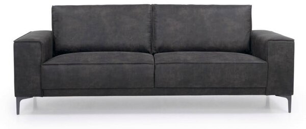 Antracytowa sofa z imitacji skóry 224 cm Copenhagen – Scandic