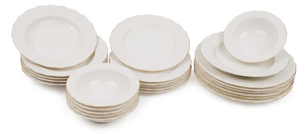 24-częściowy zestaw naczyń porcelanowych Simplicity