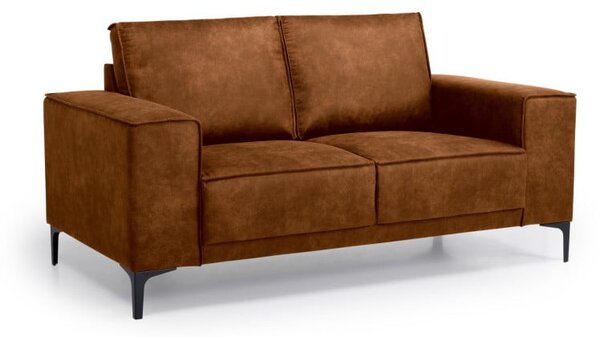 Koniakowa sofa z imitacji skóry 164 cm Copenhagen – Scandic