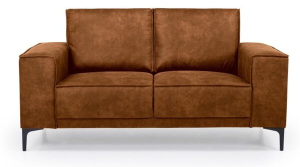 Koniakowa sofa z imitacji skóry 164 cm Copenhagen – Scandic