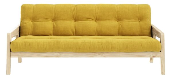 Sofa rozkładana ze sztruksową tapicerką Karup Design Grab Raw/Honey