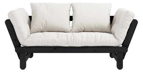 Sofa rozkładana z jasnobeżowym pokryciem Karup Design Beat Black/Natural