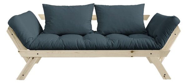 Sofa rozkładana z niebieskozielonym pokryciem Karup Design Bebop Natural/Petrol Blue