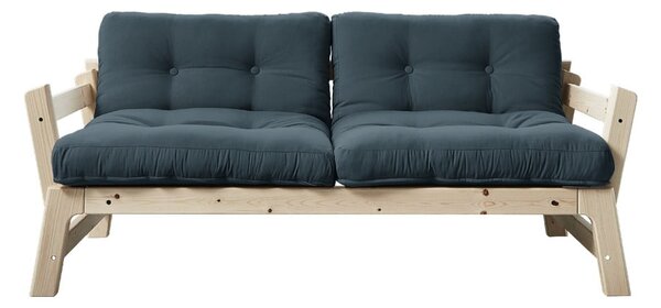 Sofa rozkładana z niebieskozielonym pokryciem Karup Design Step Natural/Petrol Blue