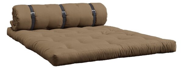 Sofa rozkładana z brązowym obiciem Karup Design Buckle Up Mocca