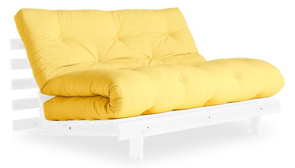 Sofa rozkładana Karup Design Roots White/Yellow