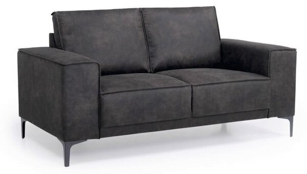 Antracytowa sofa z imitacji skóry 164 cm Copenhagen – Scandic