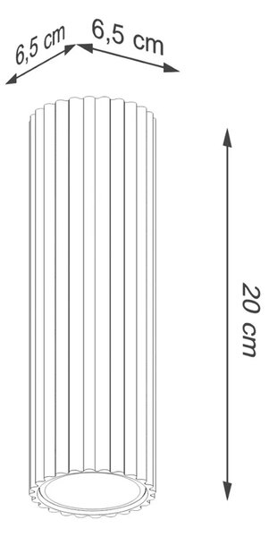 Nowoczesna lampa tuba w kolorze ochra 20cm - 5X D292 T2-D34