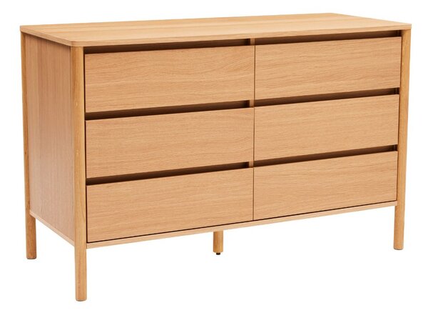 Komoda Blair z 6 szufladami (CD01) naturalny dąb 120 cm