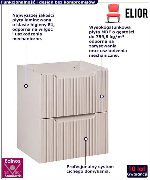 Kaszmirowa szafka łazienkowa z szufladami P6-N58