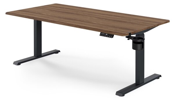 Duże biurko sit-stand do pracy Aria 160×80 cm, orzech/antracyt