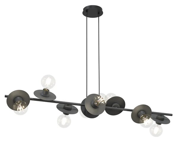 Czarna duża lampa wisząca z regulacją - 4X D160 S4-G07