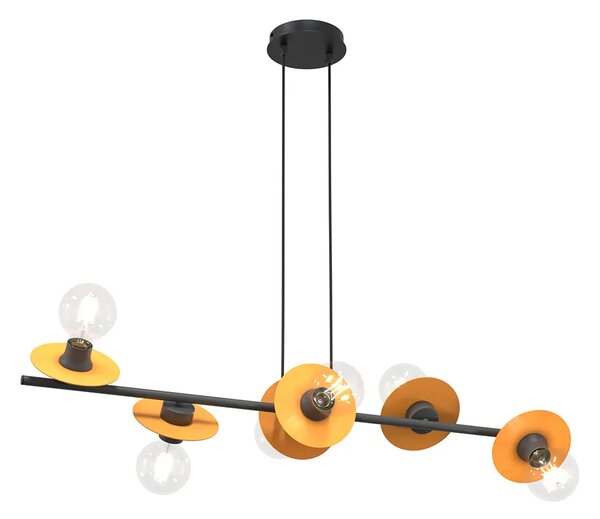 Nowoczesna czarno-pomarańczowa lampa wisząca - D159 R1-A27