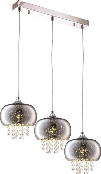 Potrójna lampa wisząca z kryształkami - 8X S001 P8-C32