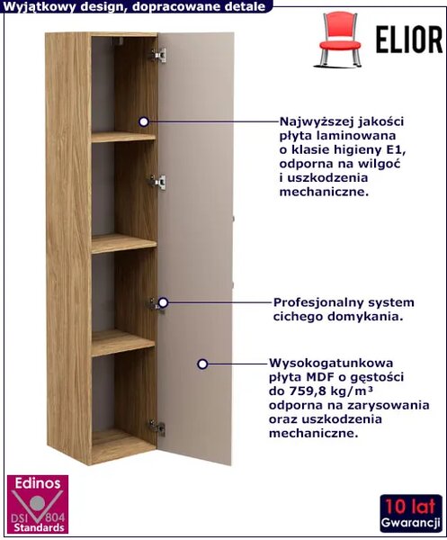 Beżowy wiszący słupek łazienkowy F0-A91