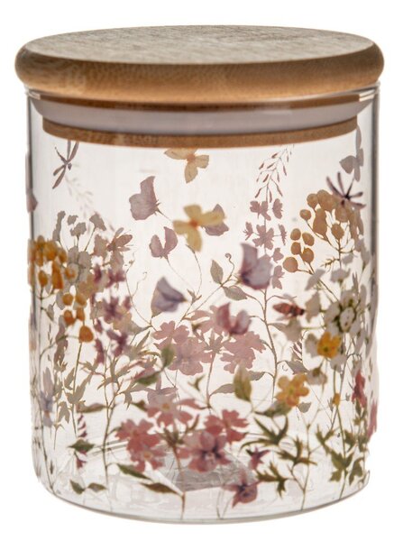 Szklany pojemnik na żywność Flowers – Dakls