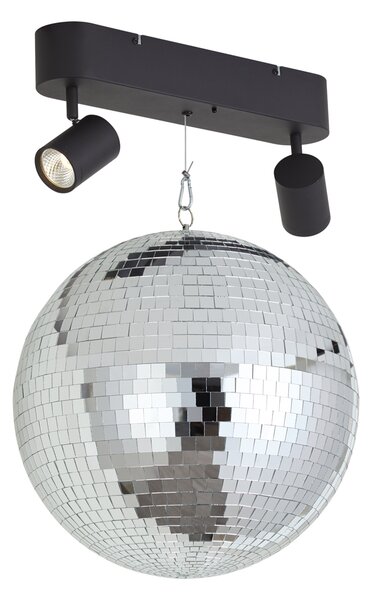 Lampa wisząca retro kula dyskotekowa z 2-punktowym oświetleniem LED i pilotem - Discoball