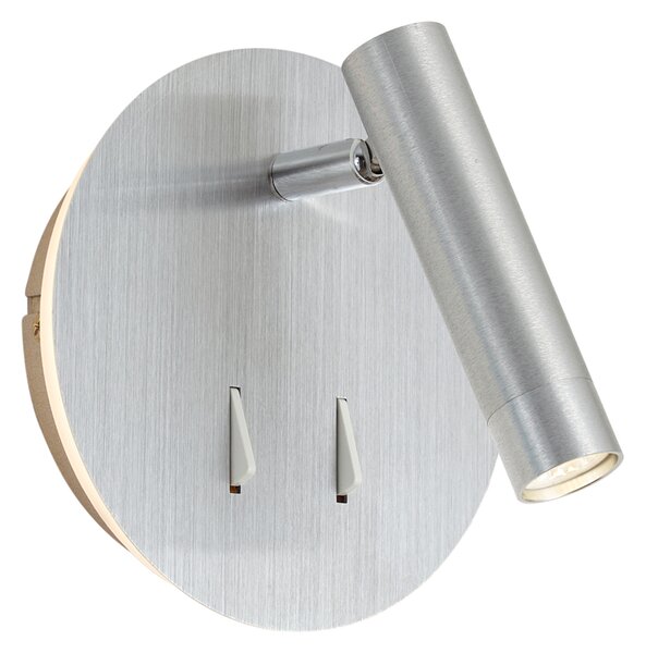 Nowoczesna stalowa lampa ścienna z diodą LED i USB-C - Croft