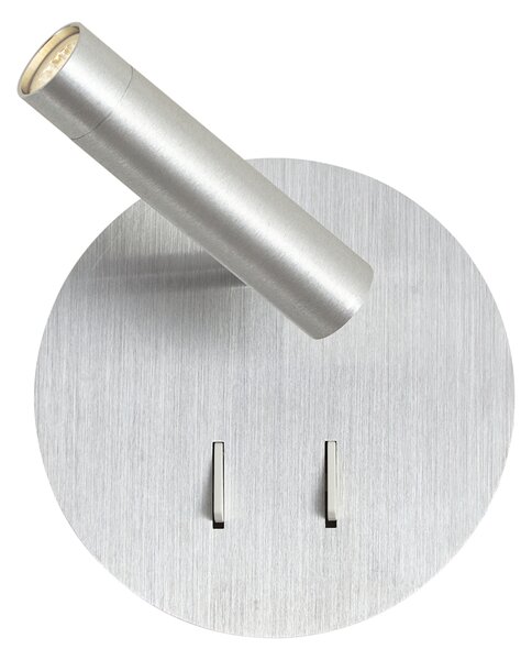 Nowoczesna stalowa lampa ścienna z diodą LED i USB-C - Croft