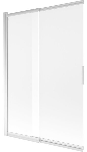 Mexen Fox parawan nawannowy 2-skrzydłowy przesuwny 120 x 150 cm, szron, chrom - 891-120-002-01-30