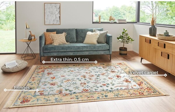 Beżowy dywan z wiskozy 95x140 cm Oriental – Nouristan