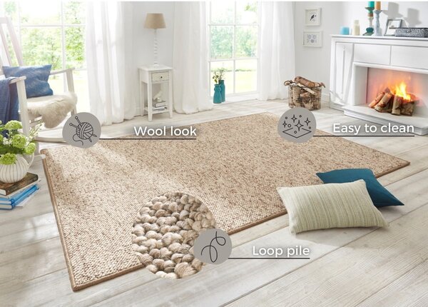 Jasnobrązowy dywan 160x240 cm Wolly – BT Carpet