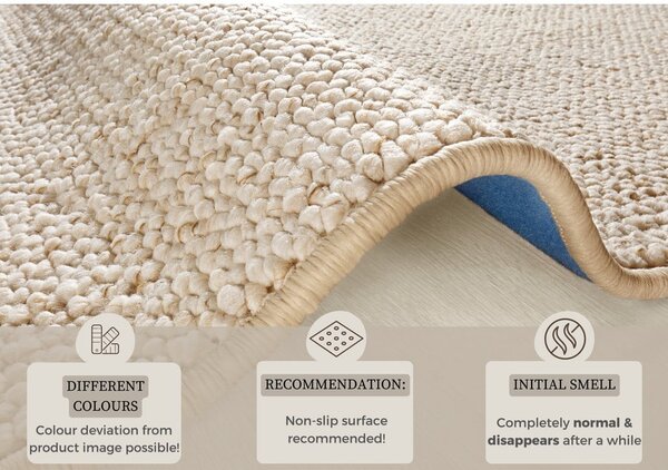 Kremowy chodnik 80x200 cm Wolly – BT Carpet