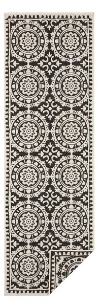 Czarno-kremowy chodnik odpowiedni na zewnątrz NORTHRUGS Jardin, 80x250 cm