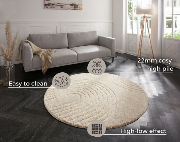 Kremowy dywan Mint Rugs Norwalk Fergus, ø 160 cm
