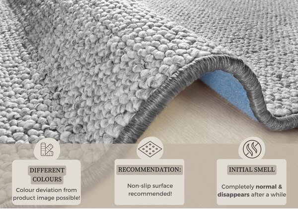 Szary dywan 60x90 cm Wolly – BT Carpet